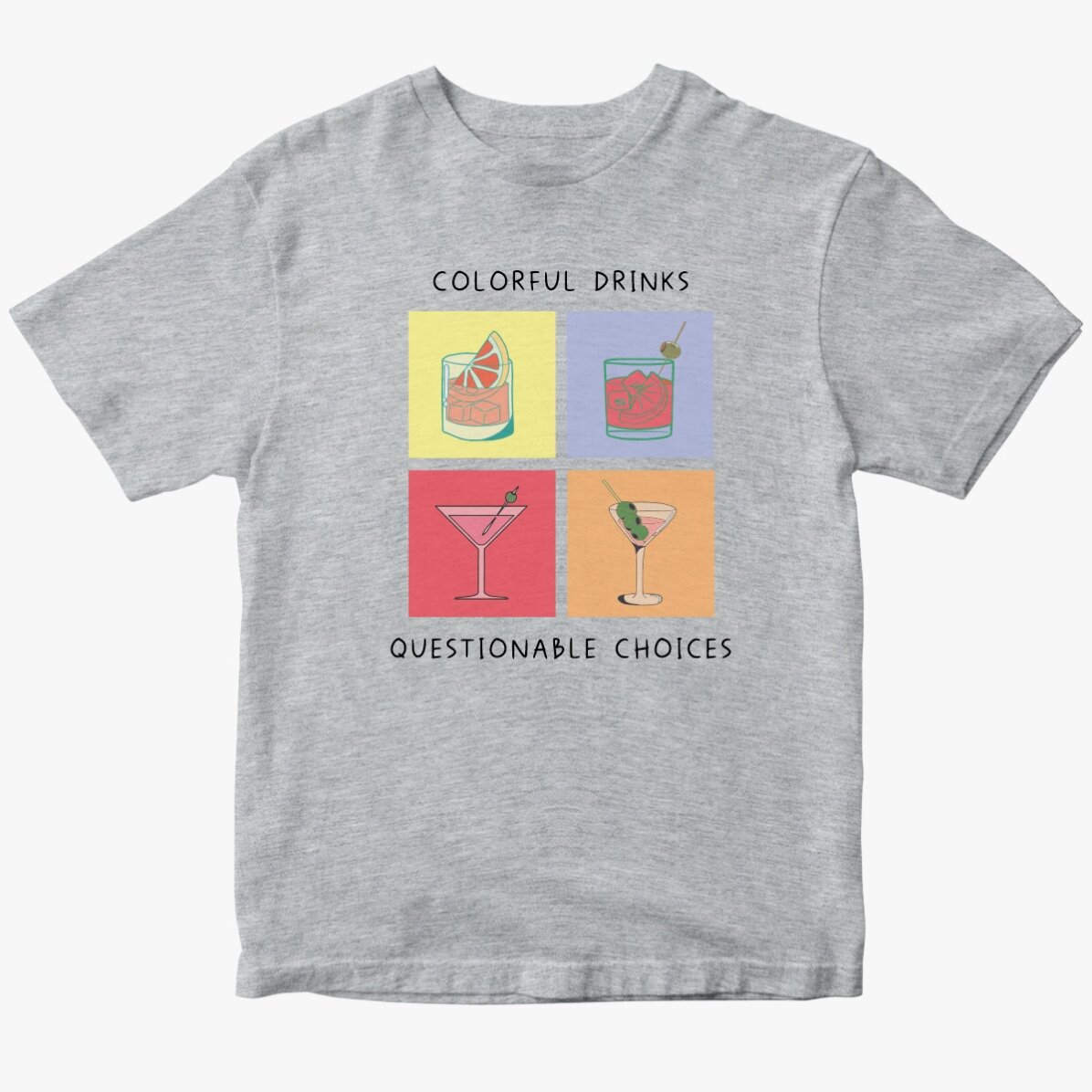 Custom cotton T-shirt with text - Drinks