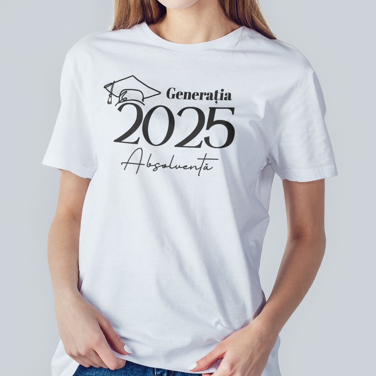 Katoenen T-shirt met gepersonaliseerde tekst - Afstuderen