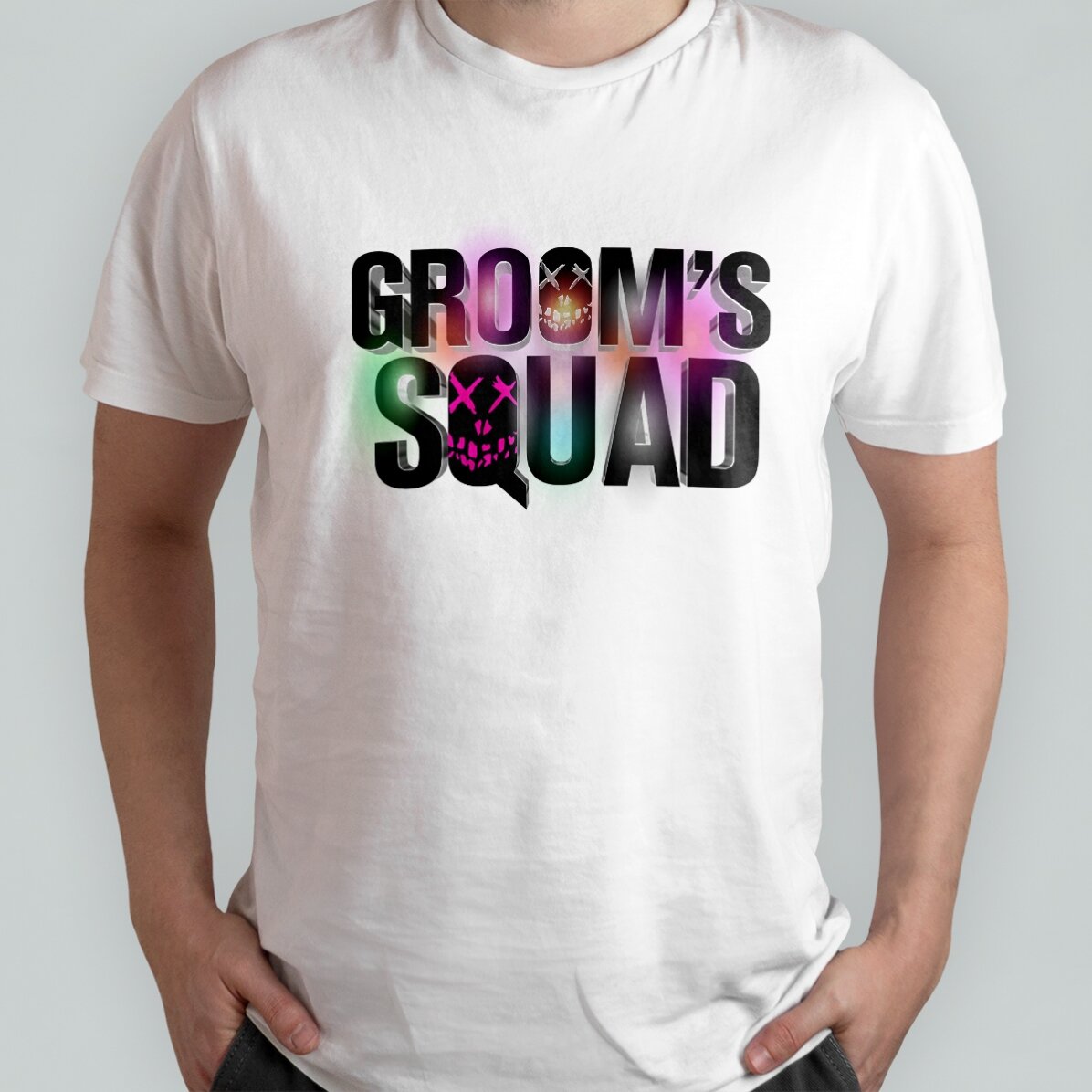 Gepersonaliseerd katoenen T-shirt met tekst - Groom