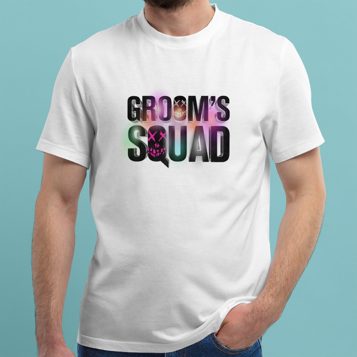 Gepersonaliseerd katoenen T-shirt met tekst - Groom