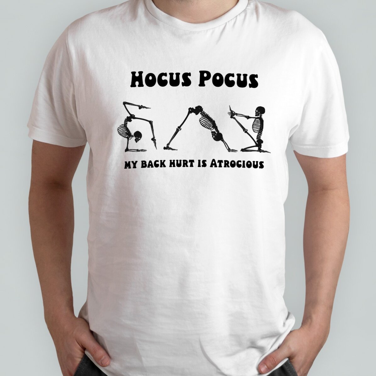 Katoenen T-shirt met gepersonaliseerde tekst - Hocus Pocus