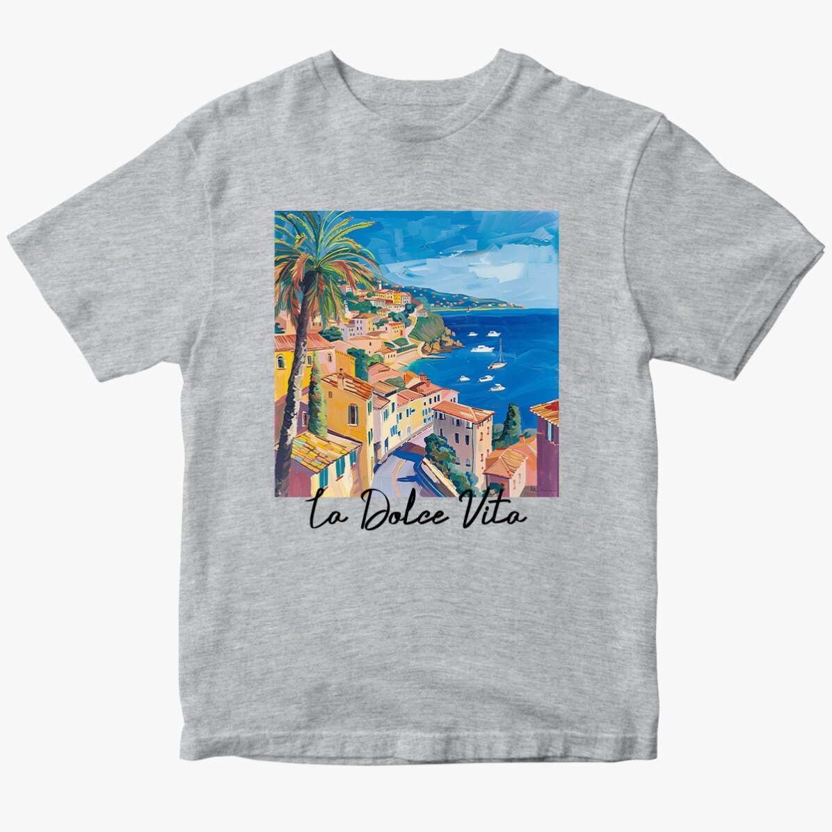 Katoenen T-shirt met gepersonaliseerde tekst - La Dolce Vita