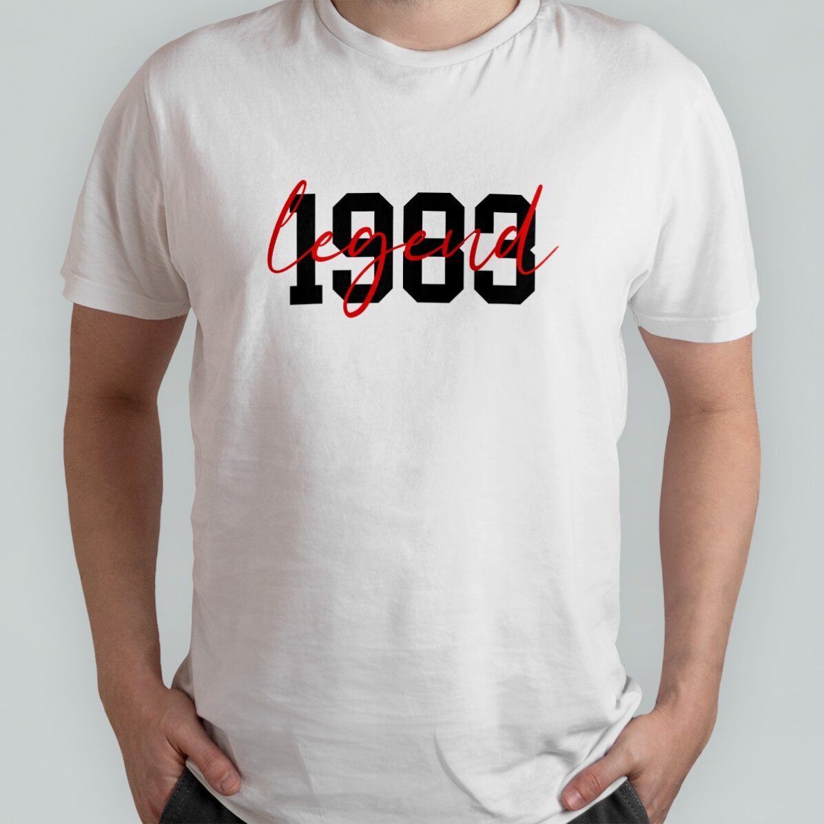 Katoenen T-shirt met gepersonaliseerde tekst - Legend