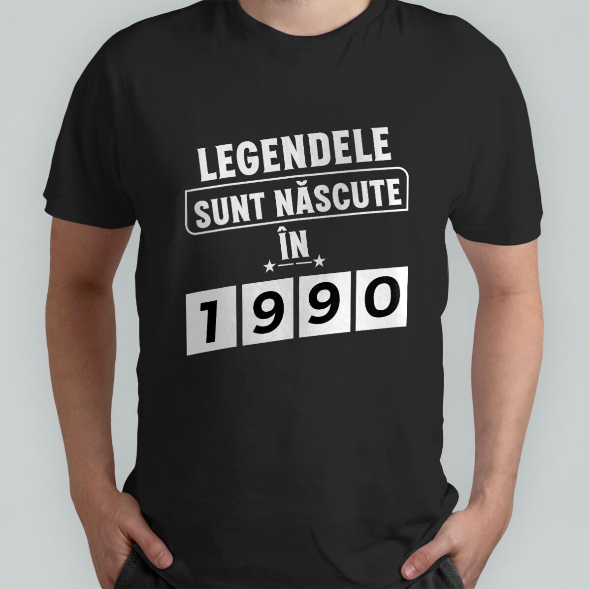 Katoenen T-shirt met gepersonaliseerde tekst - Legends are born in