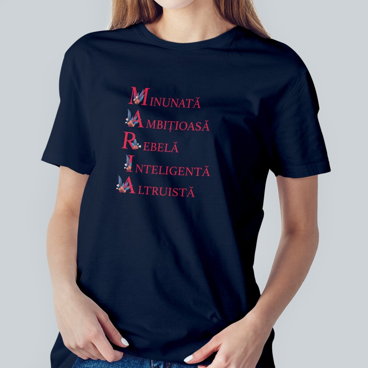 Katoenen T-shirt met gepersonaliseerde tekst - Maria