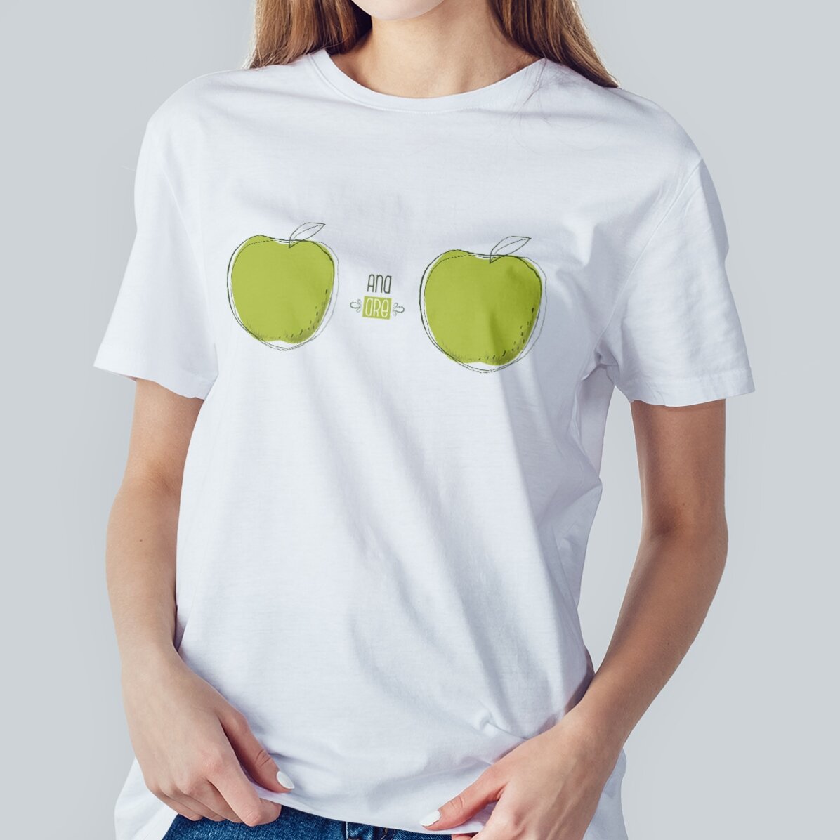 Katoenen T-shirt met gepersonaliseerde tekst - MERE