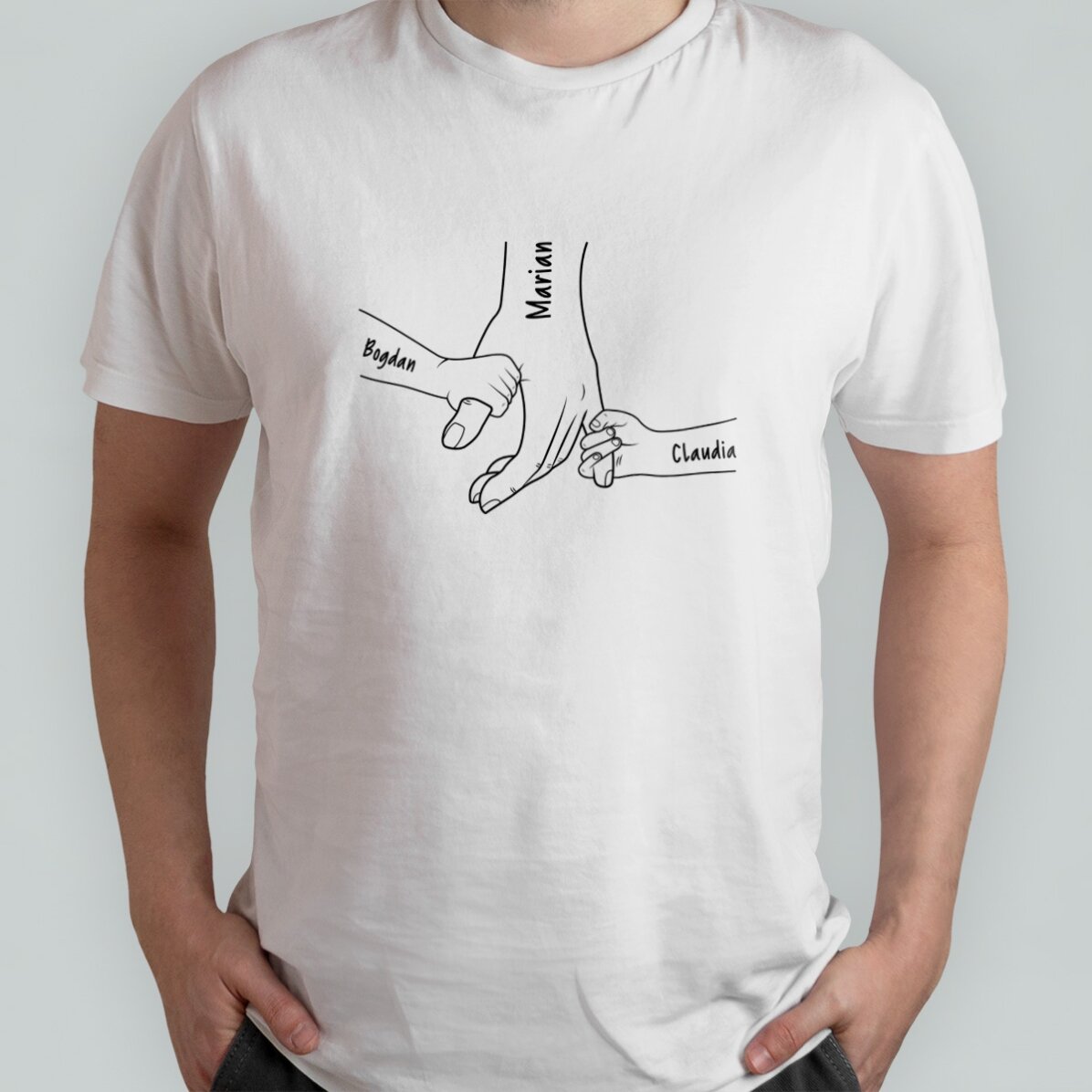 Katoenen T-shirt met gepersonaliseerde tekst - Altijd dichtbij
