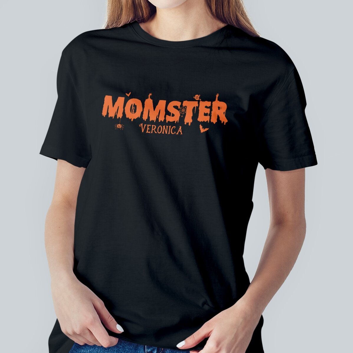 Katoenen T-shirt met gepersonaliseerde tekst - Momster