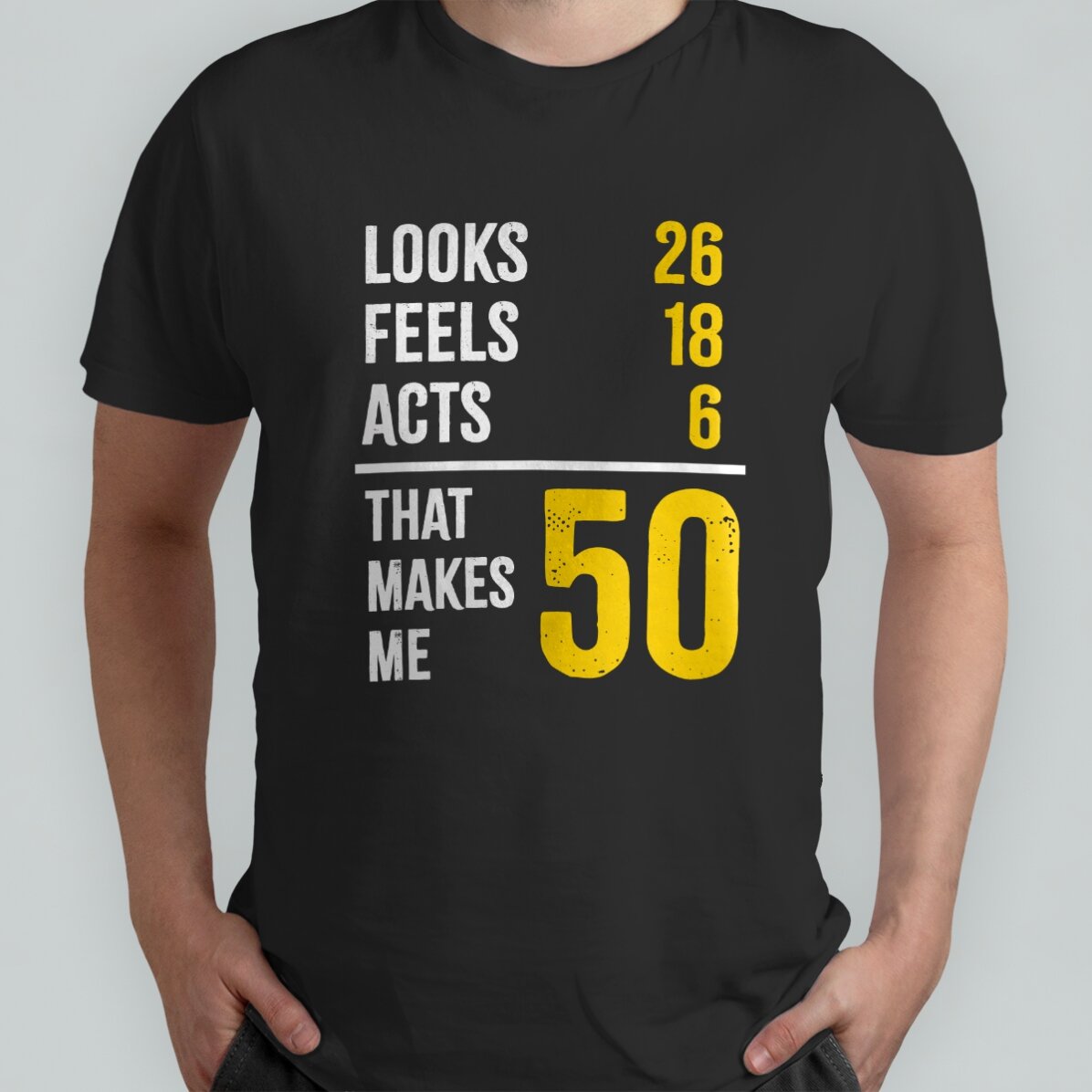 Customised cotton T-shirt with numbers - My real age
