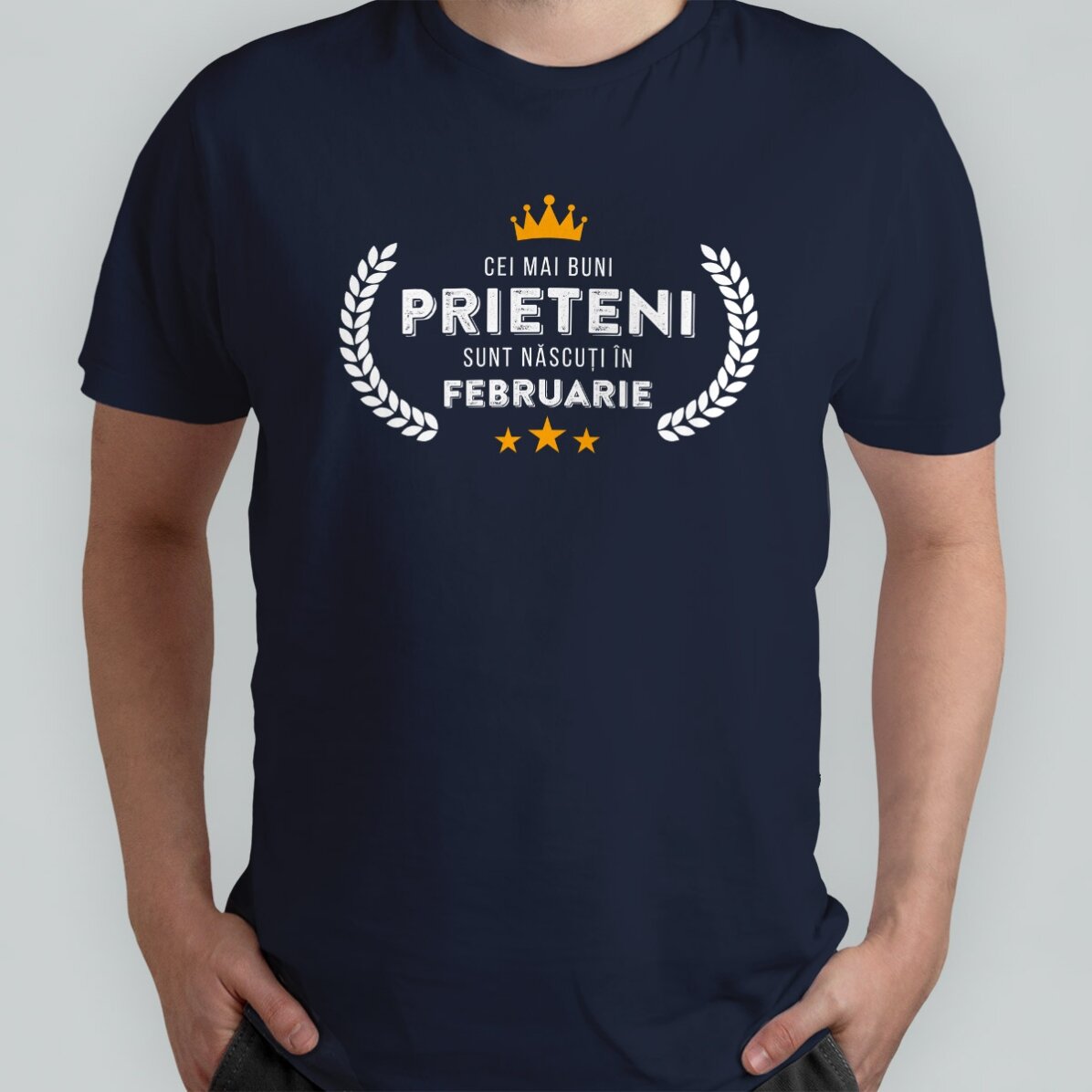 Katoenen T-shirt met gepersonaliseerde tekst - Geboren in...