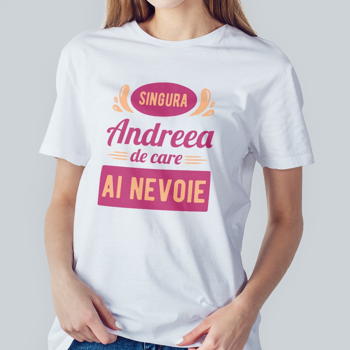 Katoenen T-shirt met gepersonaliseerde tekst - Only one