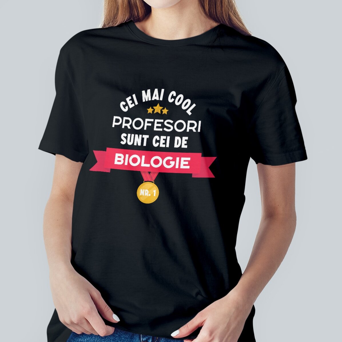 Katoenen T-shirt met gepersonaliseerde tekst - Coole leraren