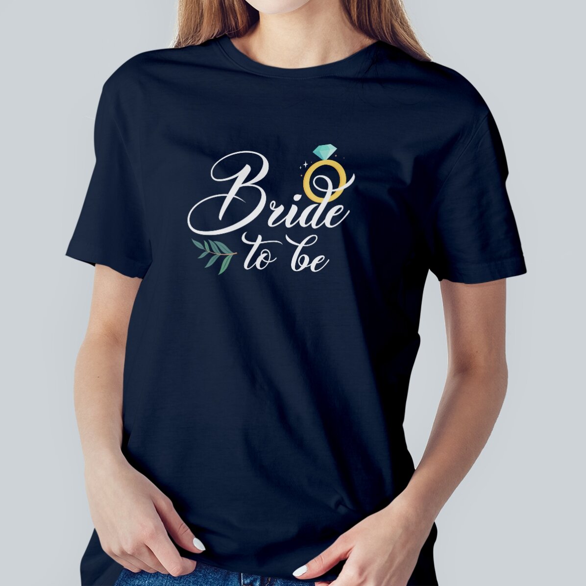 Personalised cotton T-shirt for the bride-to-be