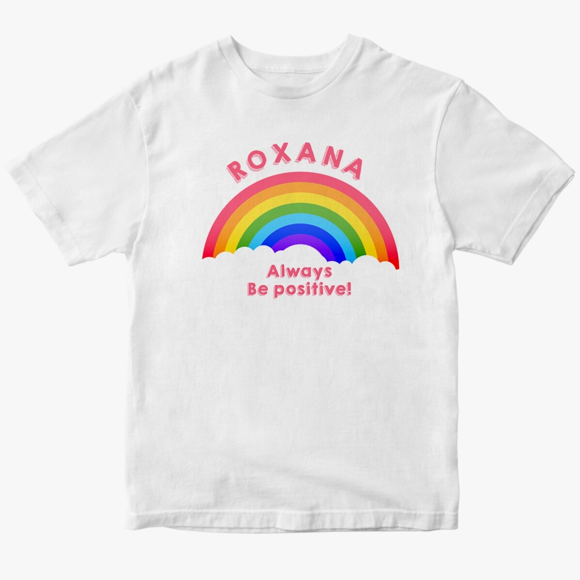 T-shirt met gepersonaliseerde tekst - Always be positive