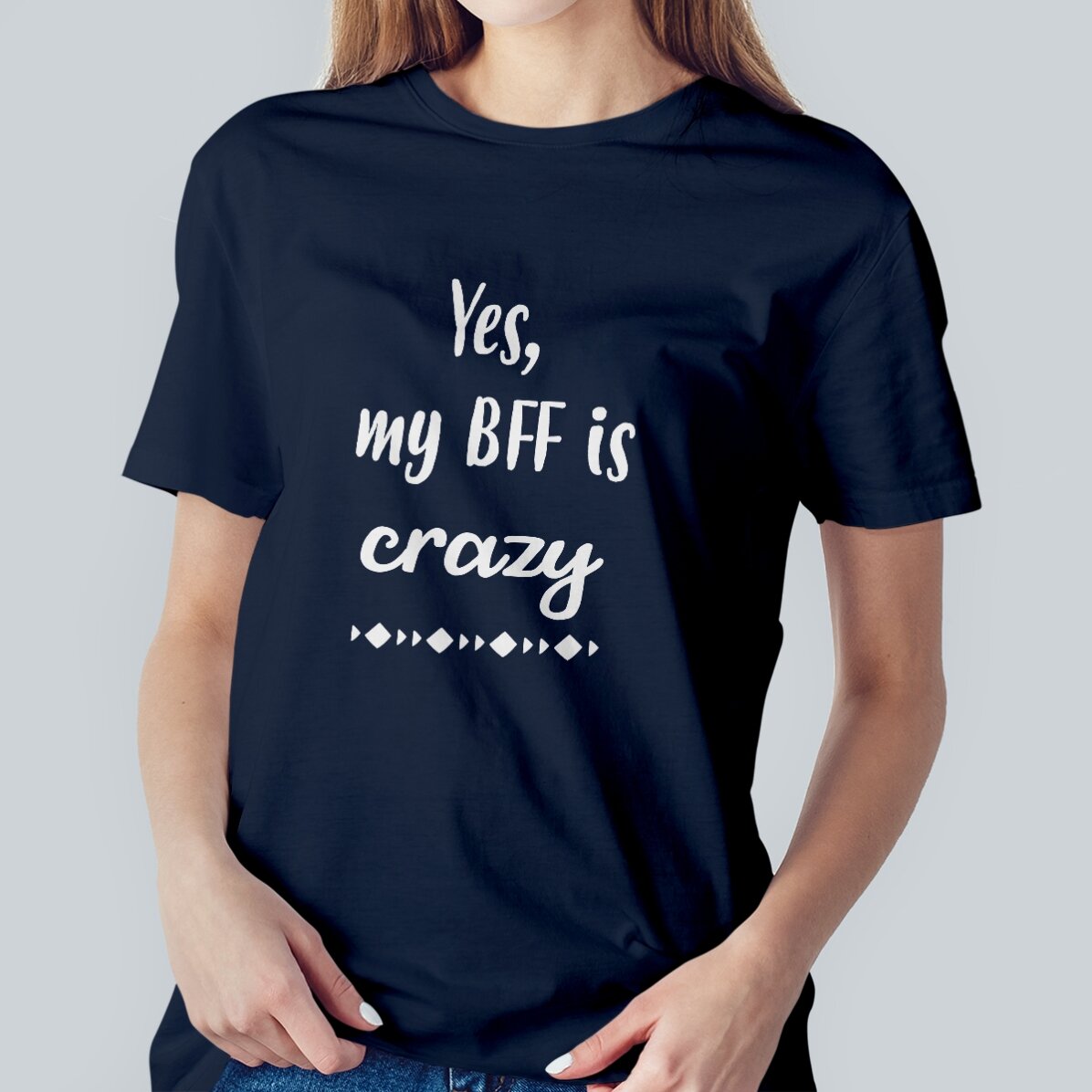 T-shirt met eigen tekst - Crazy BFF