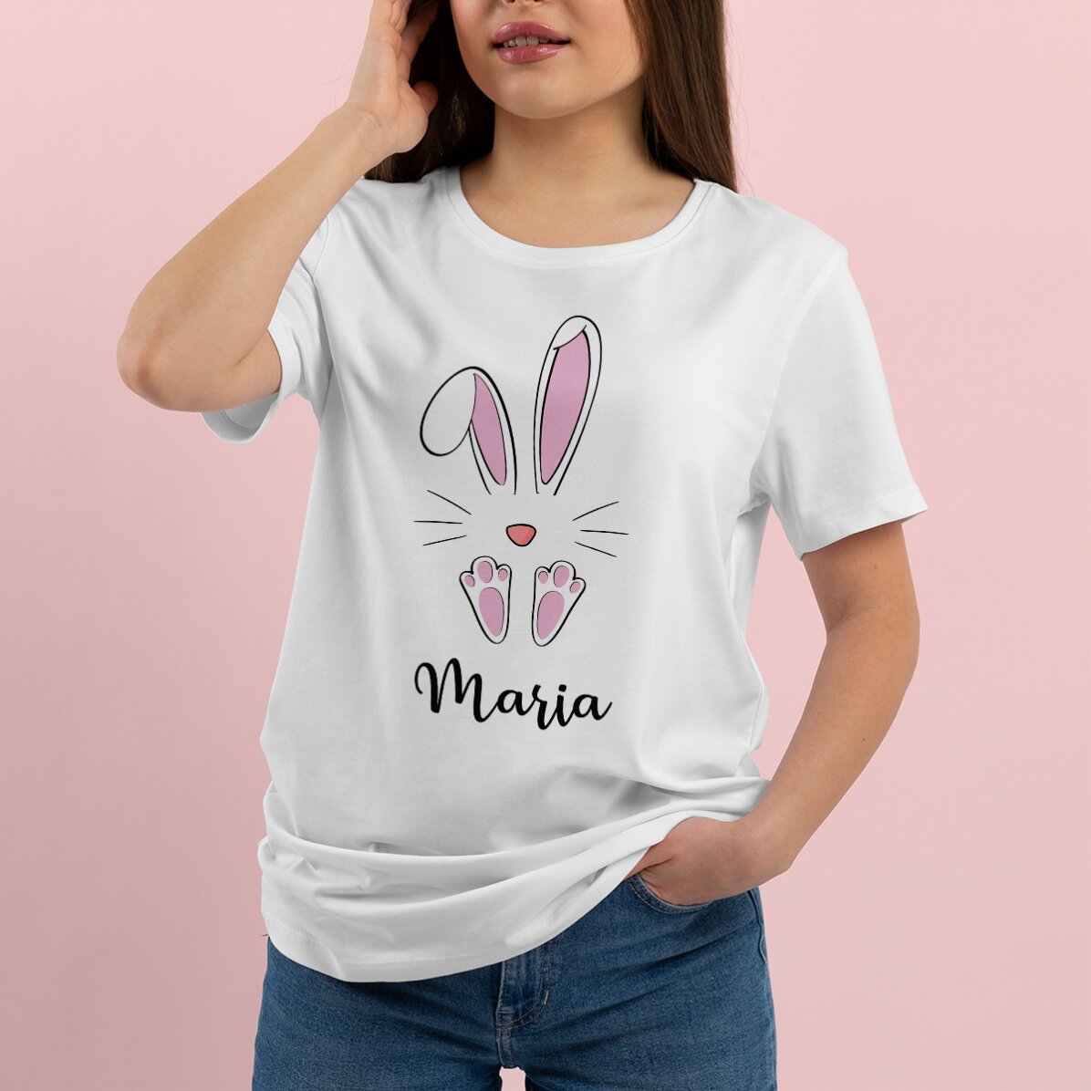 T-shirt met eigen tekst - Konijntje