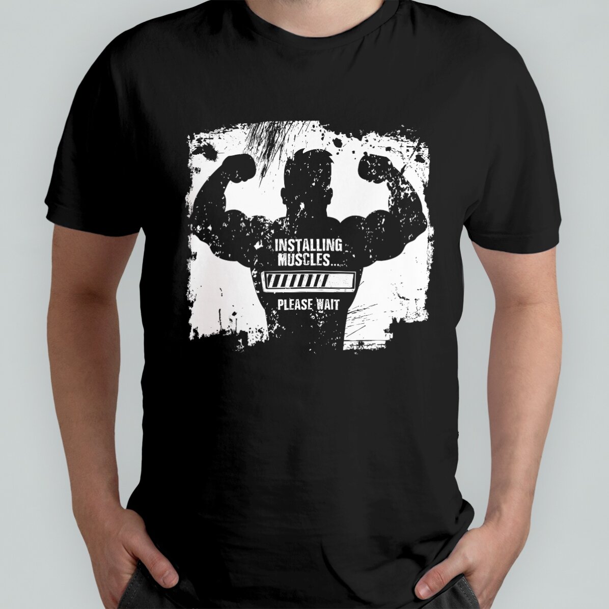 T-shirt met eigen tekst - Installing muscles