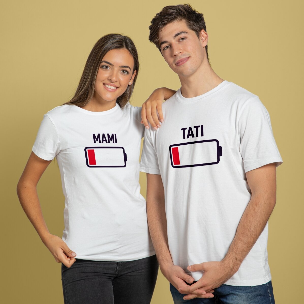 T-shirt met eigen tekst - Low battery