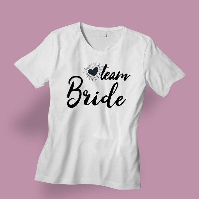 Personalised T-shirt with text - Team Bride