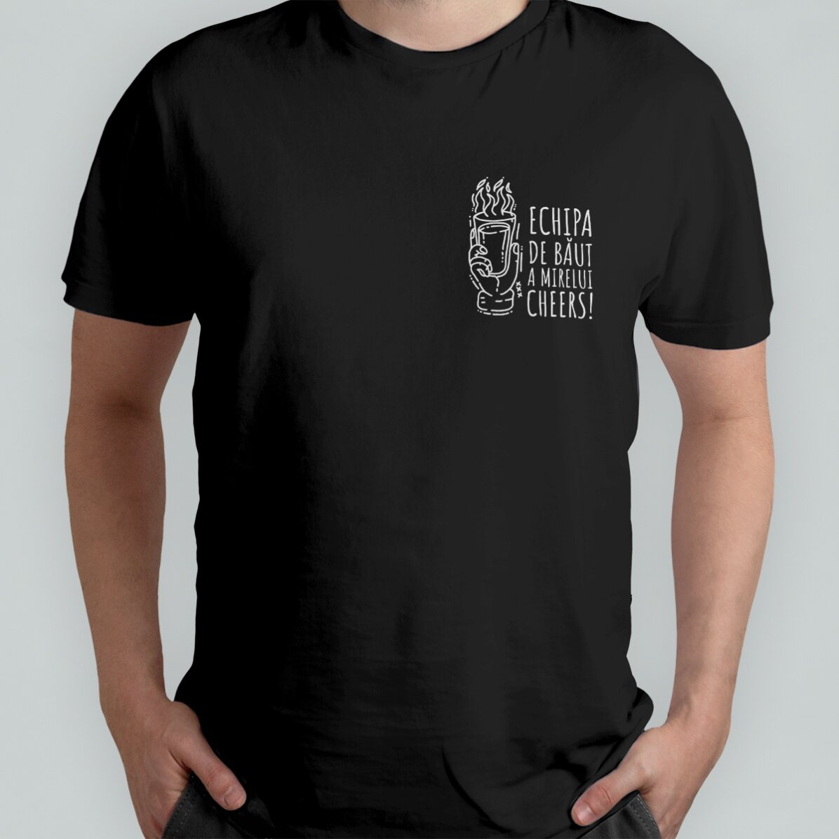 T-shirt met gepersonaliseerde tekst voor het vrijgezellenfeest - Het team van de bruidegom