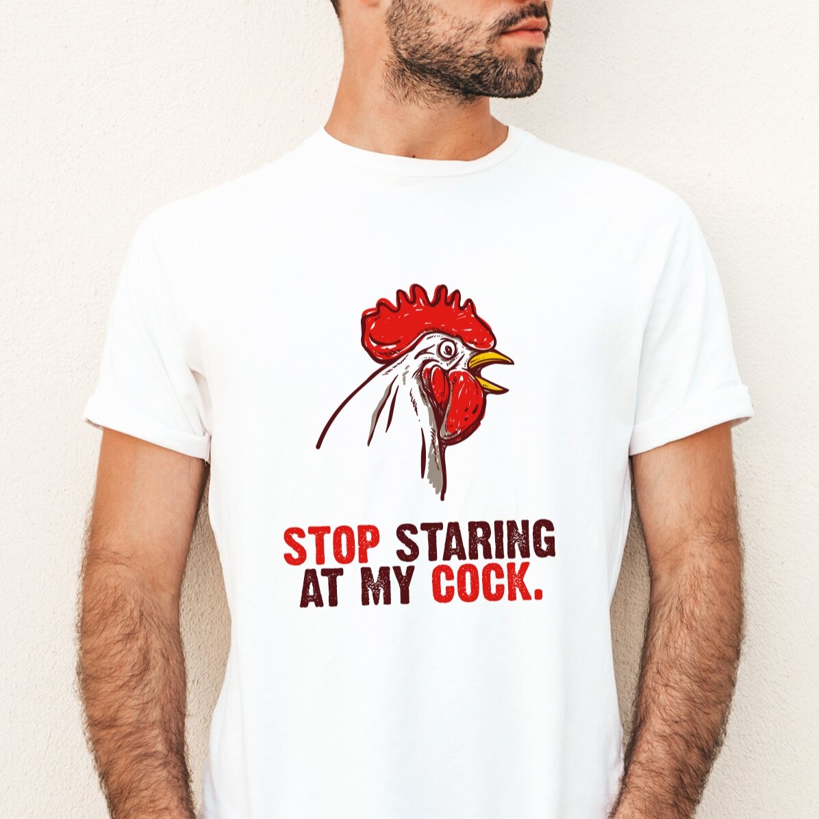 T-shirt met gepersonaliseerde tekst - Stop staring