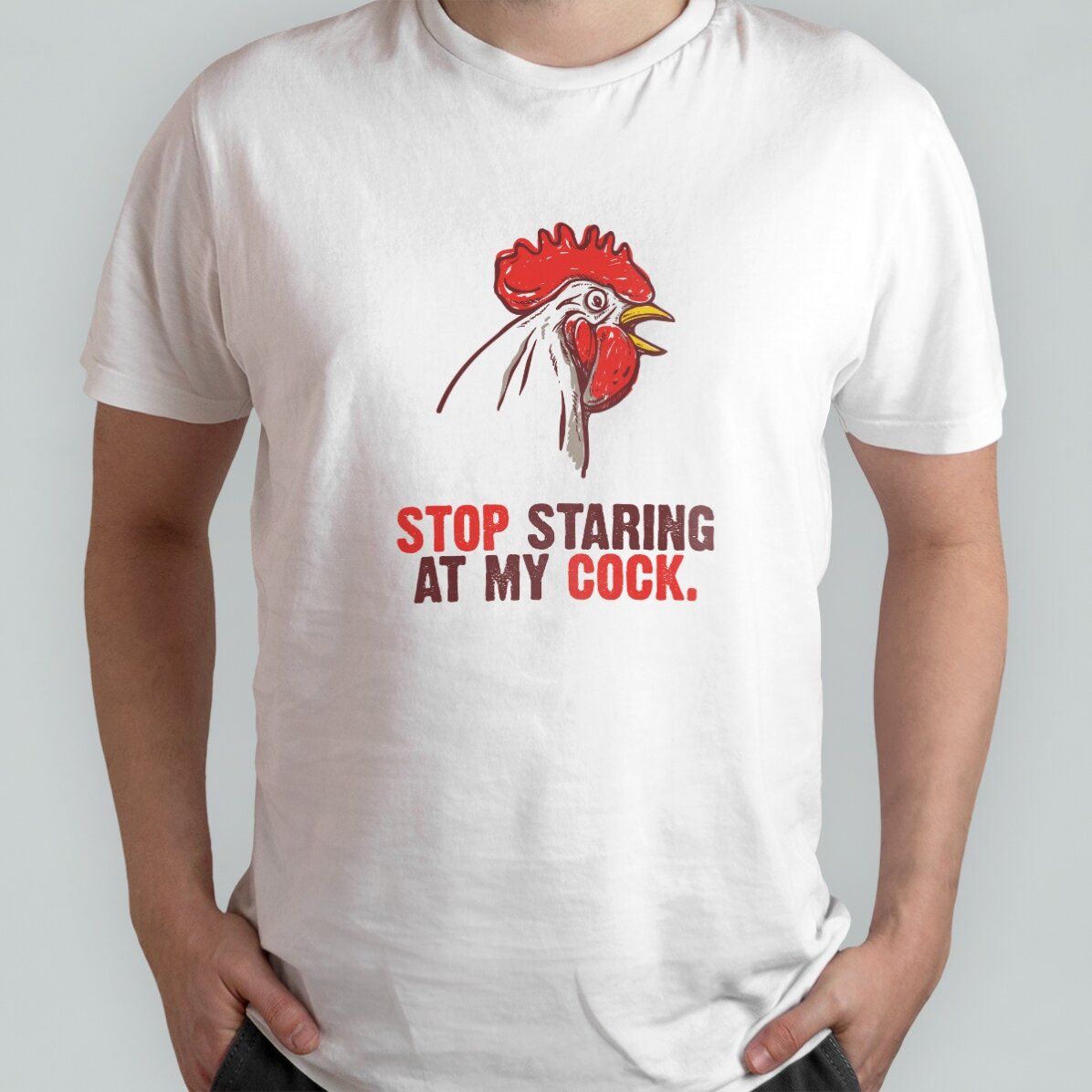 T-shirt met gepersonaliseerde tekst - Stop staring