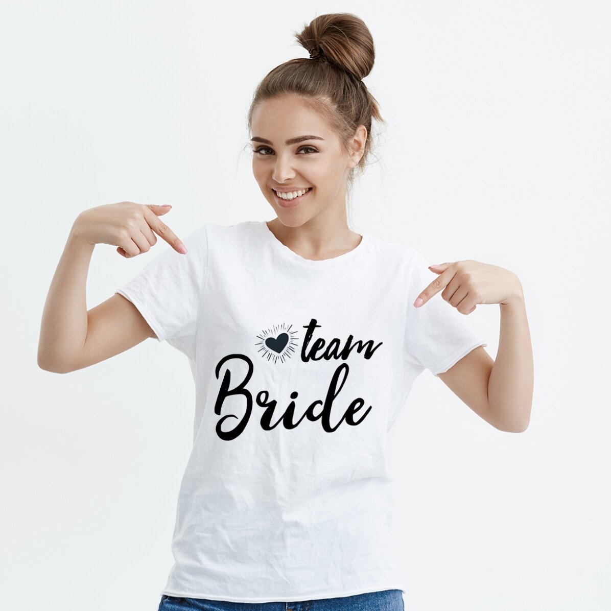 Personalised T-shirt with text - Team Bride