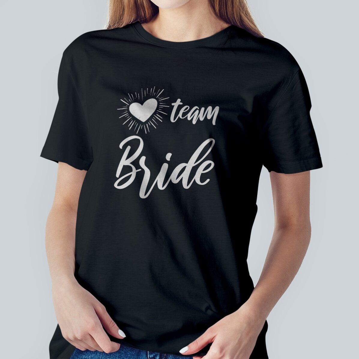 Personalised T-shirt with text - Team Bride