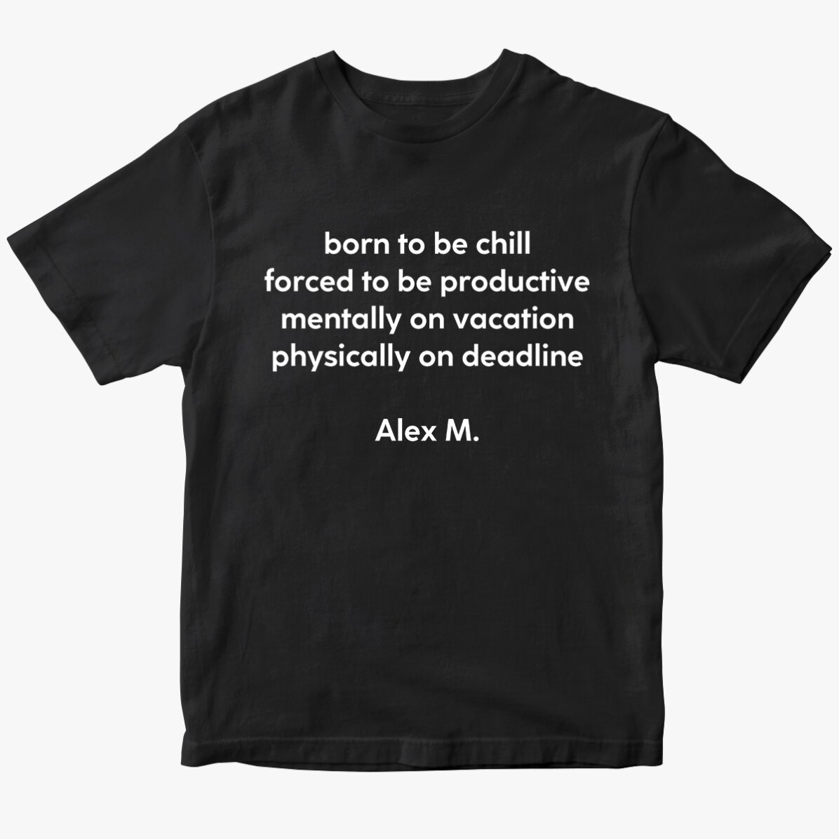 T-shirt met eigen tekst