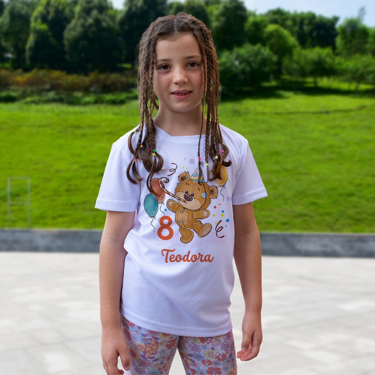 Sportshirt voor kinderen, gepersonaliseerd met leeftijd en naam - Verjaardag