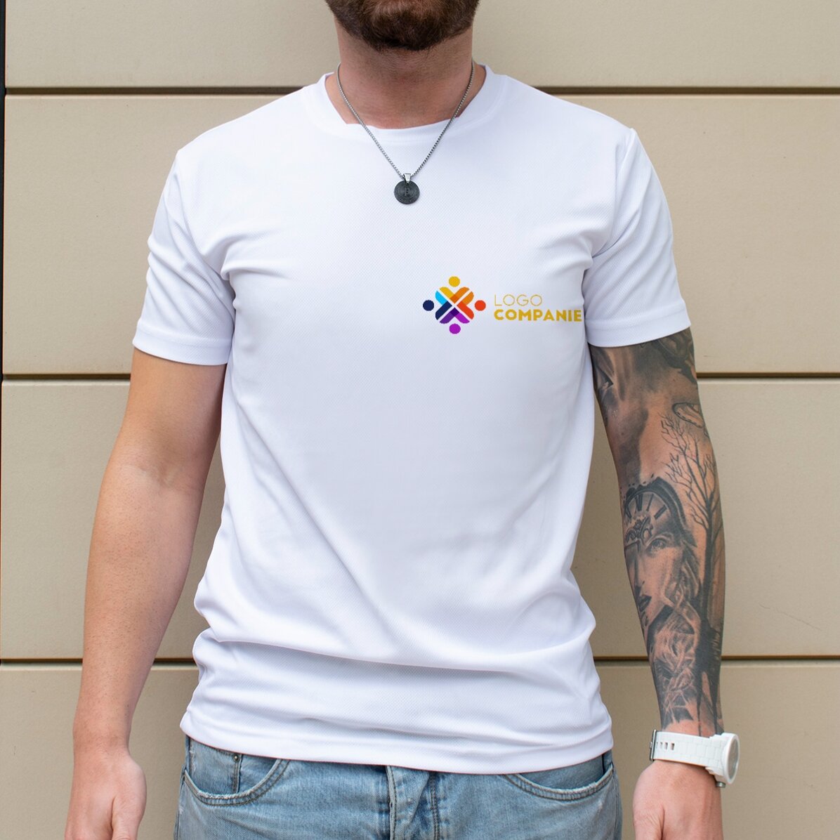 Personalised sports T-shirt with logo