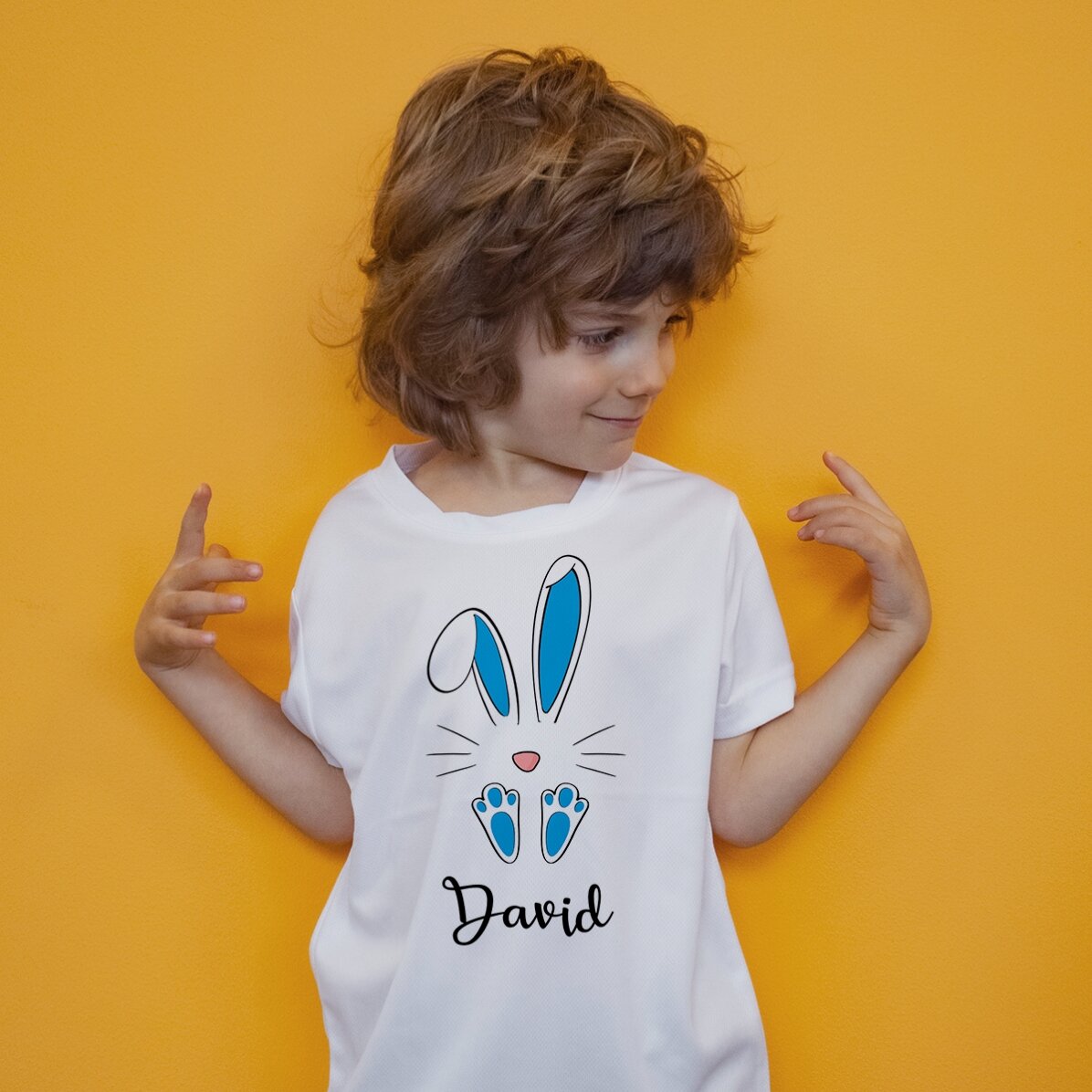 Sportshirt met naam erop - Konijntje