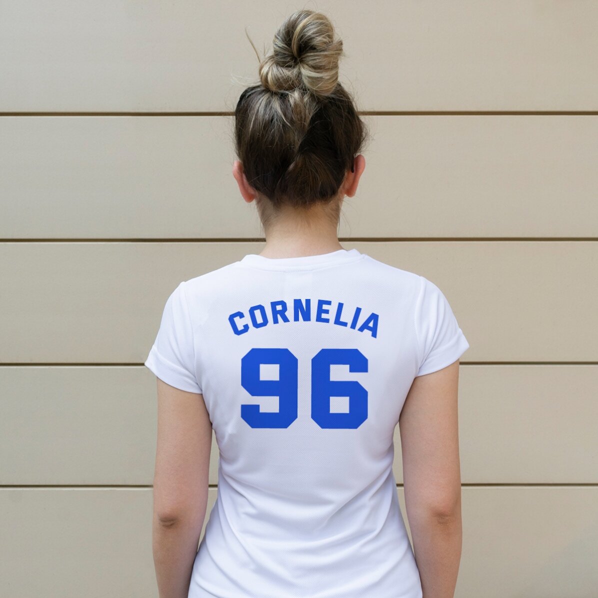 Personalised sports shirt with name and number on the back - Football enthusiast