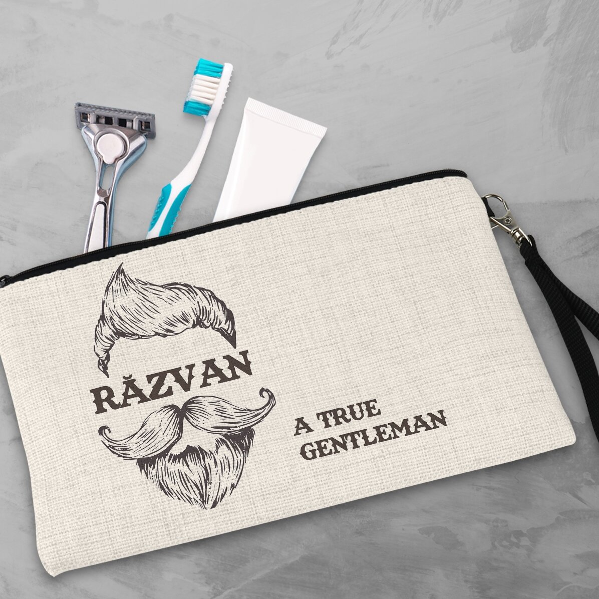 Accessoireset voor heren, gepersonaliseerd met tekst - Gentleman