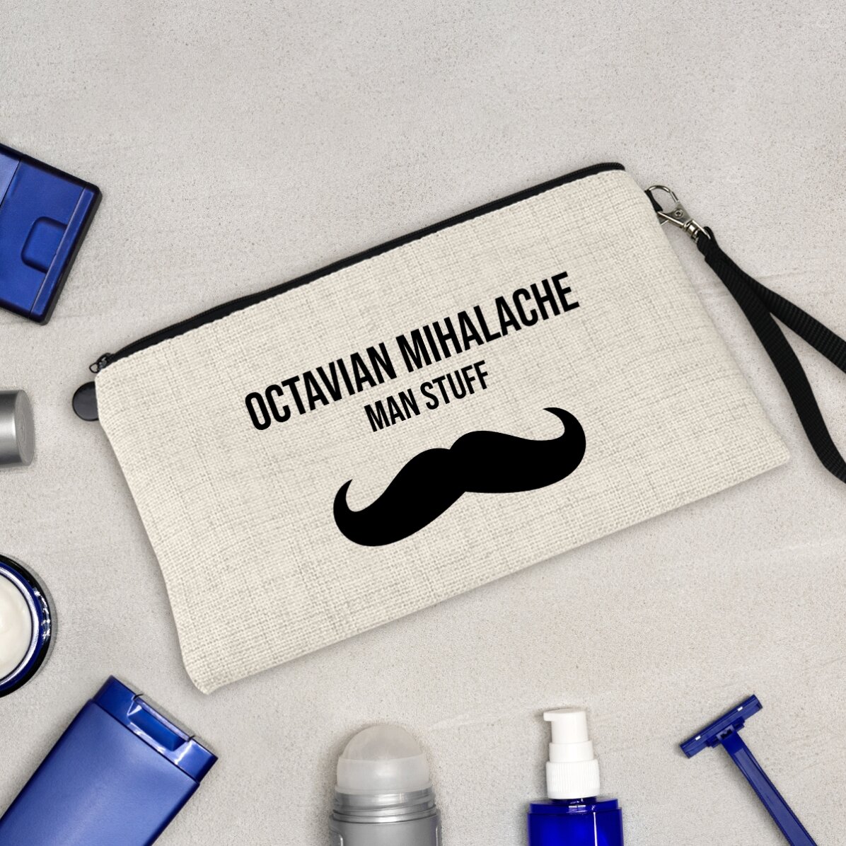 Accessoireset voor mannen, gepersonaliseerd met tekst - Moustache