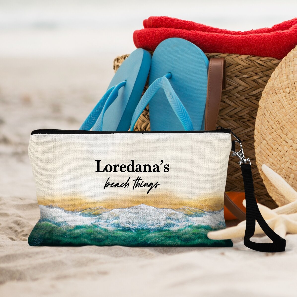 Op maat gemaakte accessoire-set met tekst - Strandspullen