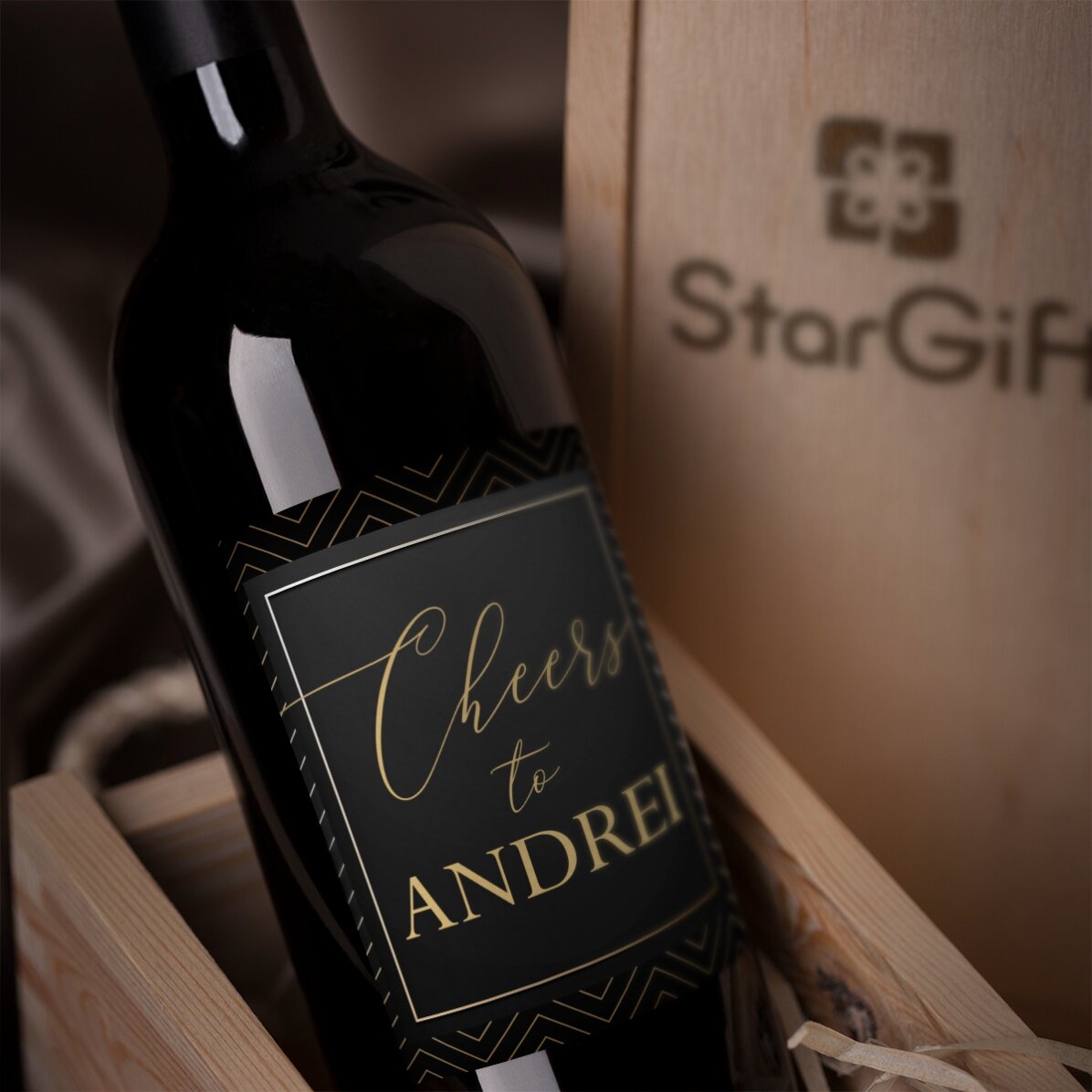 Personalised wine with text - Cheers to