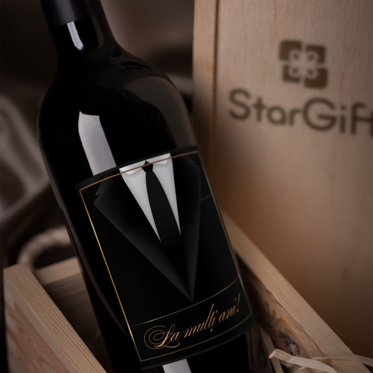Gepersonaliseerde wijn - Elegant black