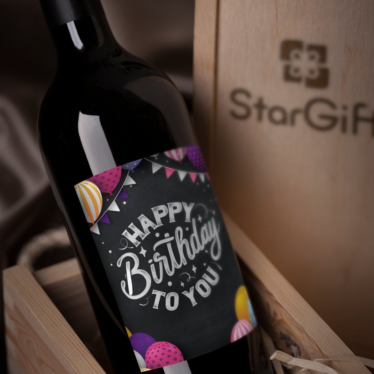 Gepersonaliseerde wijn - Happy Birthday To You
