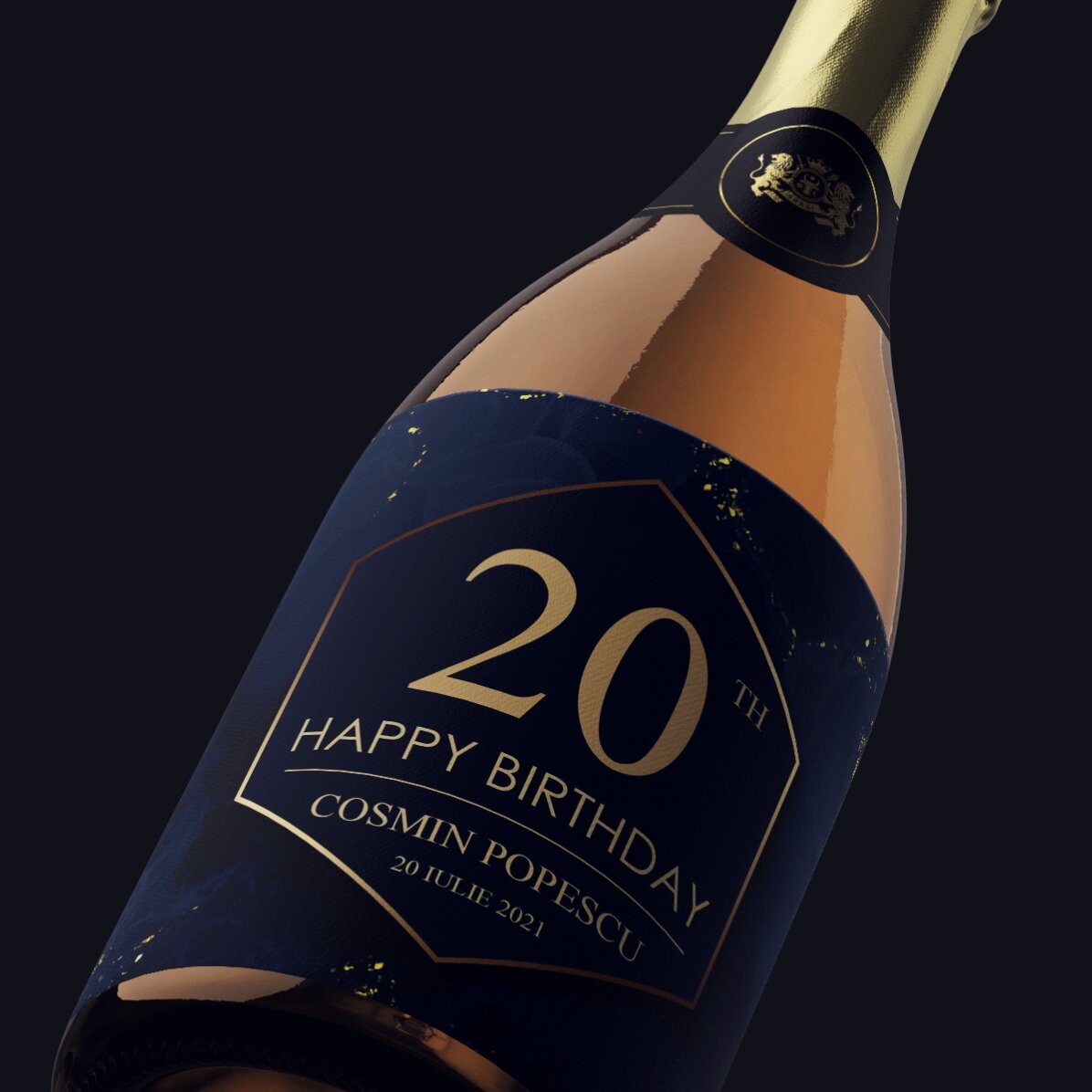 Mousserende wijn met gepersonaliseerde tekst - Proost op je verjaardag