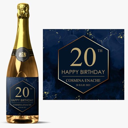 Personalised sparkling wine with text - Cheers to your birthday