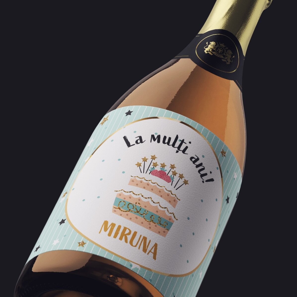 Gepersonaliseerde mousserende wijn voor een verjaardag - Happy Birthday!